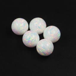 3mm-8mm Round Opal Beads With Full Hole Gemstones 78 Colors Synthetic Stones For Jewelry Making
