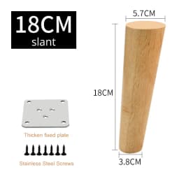 KAK 4pcs Solid Wood Furniture Leg Table Feets Wooden Cabinet Table Legs Fashion Furniture Hardware Replacement for Sofa Bed