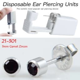 1PC Sterile Disposable No Pain Ear Piercer device Ear Cartilage Piercing Gun Tool Kit Unit Built In CZ Birthstone Earring Stud