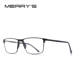 MERRYS DESIGN Men Titanium Alloy Glasses Frame Business Style Male Square Ultralight Eye Myopia Prescription Eyeglasses S2170