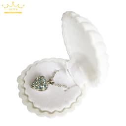 10pcs/lot Shell Shape Lovely Velvet Wedding Engagement Ring Box For Earrings Necklace Bracelet Jewelry Display Gift Box Holder
