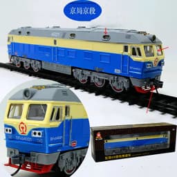 China Dongfeng Super Long Simulation Electric Track Steam Green Leather Train Model Children's Toy Gift Display