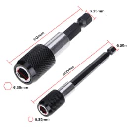 1/4 Inch Hex Shank Quick Release Screwdriver Bit Holder Extension Bar 60mm 100mm 150mm