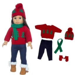 2023 Christmas Sweater Set Fit For American Girl Doll 18 Inch Doll Clothes , Shoes are not included.