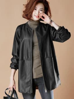 Women PU Leather Jacket 2024 New Female Spring Autumn Large Size 6XL Coats Female Mid-length Leather Overcoat PU Leather jacket