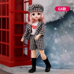 30 Cm 1/6 BJD Doll Winter Dress Set 23 Movable Joint Makeup Cute Girl Brown Eyes Doll with Fashionable New Skirt DIY Toy Gift