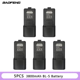 BAOFENG UV-5R Battery For Pofung UV5RA UV-5RE DM-5R Plus BF-F8 RT-5R Walkie Talkie BL-5 Battery 3800 Compatible USB 1/2PCS