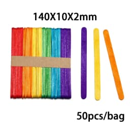 50-150Pcs Epoxy Resin Jewelry making Tools Silicone Wood Stick Natural Wooden Pop Popsicle Sticks Wood Craft Ice Cream Sticks