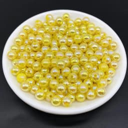 6 8 10mm AB Color Plating Acrylic Beads Loose Spacer Round Garment Jewelry Making DIY #RoLi