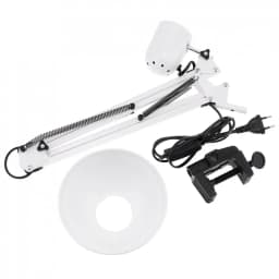 Led Iron Long Arm Folding Clip Eye Protection and Light Mending Table Lamp for Study / Office Work / Bedroom / Bedside
