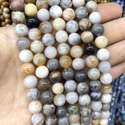 4 6 8 10 MM Natural Colorful Agates Round Loose Stone Beads For Jewelry Making Charm Diy Bracelet Necklace Earrings Material