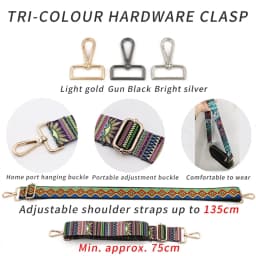 Women Bag Shoulder Crossbody Waist Bag Adjustable Replaceable Custom Length Webbing Fashion Nylon Handle Wide Shoulder Strap