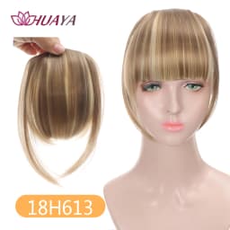Synthetic Bangs Clip-in Hair Extensions Thick Bangs Hairpieces for Women Daily Heat Resistant Fake Bangs