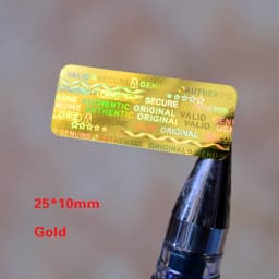 Various specifications 10x25mm 10x20mm 10x18mm Lock Secure Genuine Authentic Valid Original hologram stickers
