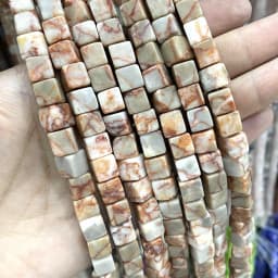 8*8mm Natural Square Agates Tiger Eye Turquoises Amazonite Crystal Jades Stone Beads For Jewelry Making DIY Bracelet Necklace