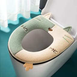 1pc Universal Toilet Seat Thickened Mat Soft Warm Washable for Home Decor Closestool Mat Seat Case Coral Toilet Lid Accessories