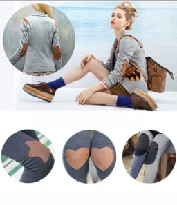 4pcs Oval Suede Cowhide Elbow Knee Velvet Patch Iron On Patches for Sweater Repair Clothing Bag Jeans Garment Sewing Accessories