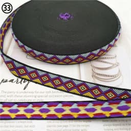 5 Yards 0.78 Inch 20MM Hundreds Styles Geometric Woven Jacquard Embroidered Ribbons DIY Apparel Wrapping Trim Sewing Accessories