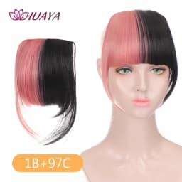Synthetic Bangs Clip-in Hair Extensions Thick Bangs Hairpieces for Women Daily Heat Resistant Fake Bangs