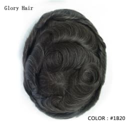 0.12-0.14mm Injected Male Hair Prosthesis Injection Thin Skin Toupee Man Wigs Human Hair Men's Capillary Prothesis For Hair Loss