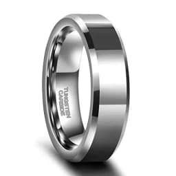 Somen 6mm 8mm Silver Color Tungsten Ring Men's and Women's Matte Wedding Ring High-polished Steel Color Comfortable Fit