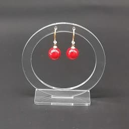 White/Clear Acrylic Round Earring Display Earring Holder Earring Stand Jewelry Display Earring Stud Organizer Crystal Show Rock