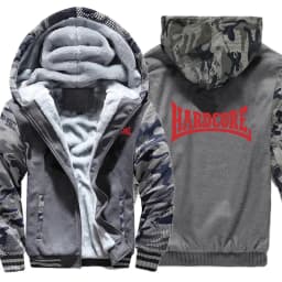 Hardcore Hoodies Men Cool Thicken Winter Hardcore Sweatshirt Pullover Mans Coat