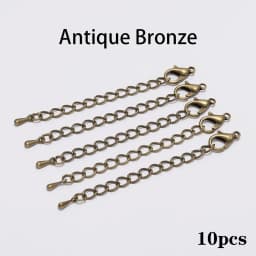10/20pcs/lot 50 70mm Metal Extended Extension Tail Chain Lobster Clasps Connector For DIY Jewelry Bracelet Necklace Wholesale