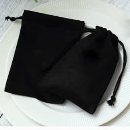 100Pcs Black Jewelry Drawstring Bag Custom Flannel Velvet Suede Gift Packaging Pouch Gift Organizer Wedding Favors Makeup Sack