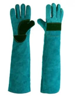 Anti-bite Safety Gloves For Dog Cat Reptile Glove Long Leather Pets Grasping Biting Protective Glove Gardening Work Train Gloves