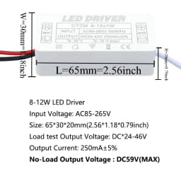 LED Driver 250mA 1-3W 3-5W 4-7W 8-12W 12-18W 18-25W 25-36W LED Power Supply Unit 250mA AC90-265V Lighting Transformers For LEDs