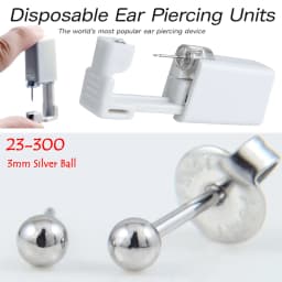 1PC Sterile Disposable No Pain Ear Piercer device Ear Cartilage Piercing Gun Tool Kit Unit Built In CZ Birthstone Earring Stud