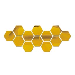 6/12pcs 3D Mirror Wall Sticker Hexagon Decal Home Decor DIY Self-adhesive Mirror Decor Stickers Art Wall Decoration 126mm Large
