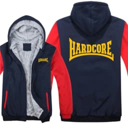 Hardcore Hoodies Men Cool Thicken Winter Hardcore Sweatshirt Pullover Mans Coat