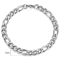 Mens Bracelets 5/7/9mm Figaro Link Chain Simple Stainless Steel Gold Color Silver Color Bracelets for Men Women 8-9inch KBM171