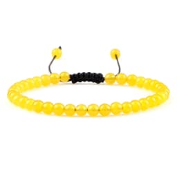 4mm Stone Beads Adjustable Bracelet For Men Natural Tiger Eye Lava Chalcedony Onyx Woven Bracelets Women Yoga Jewelry Pulseras