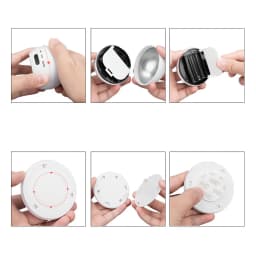 360° Rotating COB Ball Light PIR Motion Sensor LED Night Light USB/Battery Powered Magnet Wall Lamp for Bedroom Bathroom Kitchen