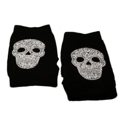 Lovely Cartoon Animals Pattern Skull Winter Rivet Gloves Women Warm Knitted Diamonds Sequins Cool Fingerless Dancing Gloves G101