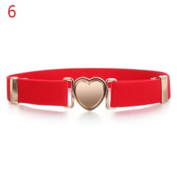 Kids Heart Buckle-Free Elastic Belt Adjustable Stretch Canvas Belt Boys Girls Casual Jeans Pants Dresses Children Belts