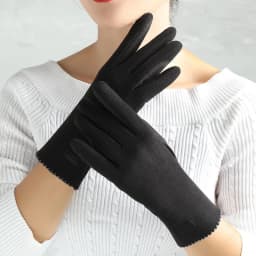 Slim Vintage Windproof Touch Screen Gloves Women Winter Full Finger Hand Warmer Suede Glove Female Young Students Wholesale G027