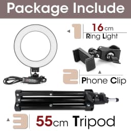 LED Photography Light Selfie Ring Light Lamp With Tripod For Phone Holder Stand Photo Lamp Ringlight For Live Video Streaming