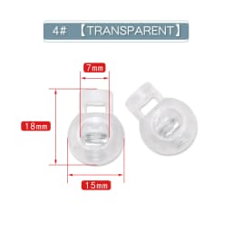 New 10pcs Cord Lock Plastic Stopper Cord Ends Toggles Clip Buckle Button Clear Frost Shoelace Sportswear DIY Bag Accessories
