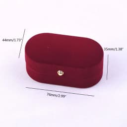 1 Pc Portable Double Rings Box Display Jewelry Gift Holder Wedding Engagement Ring Case Organizer for Women
