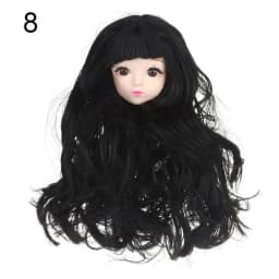 1/6 BJD Doll Head With Gold Brown Black Hair For 30cm Doll Joint 3D Eyes Europe Red DIY Head Wear for Ancient Doll Accessories