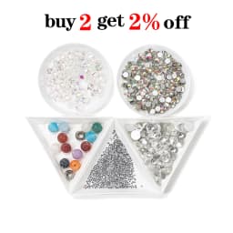 10pcs/lot beauty nail Dotting rhinestone Triangle Round Plate For Jewelry Beads Display Plastic Tray Packaging White Containers