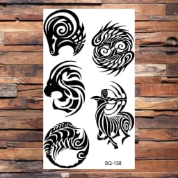 Black Scorpion Temporary Tattoos For Adults Men Realistic Dragon Wolf Tiger Thorns Fake Tattoo Sticker Hand Leg Tatoos Creative