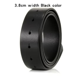 Pure Cowhide Belt Strap 3.3CM 3.8cm Round Hole Belt No Buckle Genuine Leather Belts High Quality Without Buckle