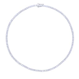 New Thin 3mm CZ 1 Row Shiny Tennis Chain Necklace Hip Hop Iced Out Bling Cubic Zircon Choker Jewelry Gold Color For Women Men