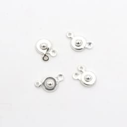 30sets Metal Snap Button Beads Clasps For Jewelry Finding Earring Beaded Pendant Connector DIY Accessories