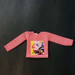 NEW Cute Blyth Dolls’ Clothes Long Sleeve Stripe T-shirt for Blyth 1/6 Dolls Accessories